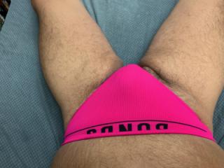 Hot PINK thong in bed 16 of 20