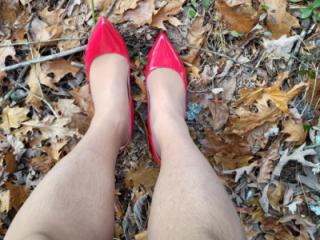 Red heels and pantyhose 5 of 5