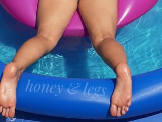 Legs, cooling off in a thong. 9 of 20