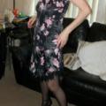 Wife black tights, dress & heels