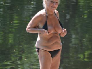 Black Bikini on Black River 14 of 20