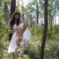 Sussy Slutbecky strips in the woods p...
