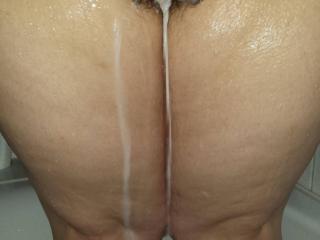 Washing my big boobs and hairy pussy 2 of 20