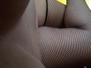 Fishnets, creampie and playing with myself 4 of 9