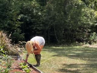 Sexy milf wife caught gardening! Wife next door! 5 of 5