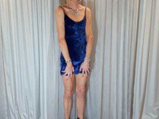 25 Alessia Models Blue Velvet Minidress 9 of 20