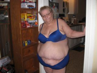 Blue bra and panties 3 of 9