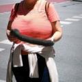 Huge titted mature with dildo (street...