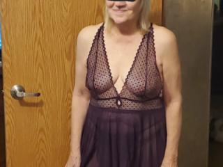 Marie in purple lingerie 3 of 5