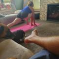 Wife doing yoga