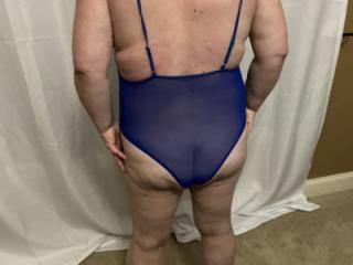 Ass in blue teddy 1 of 9