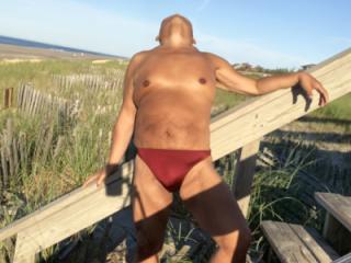 Me in my Burgundy Bikini at Cherry Grove Beach, Fire Island 2 of 11