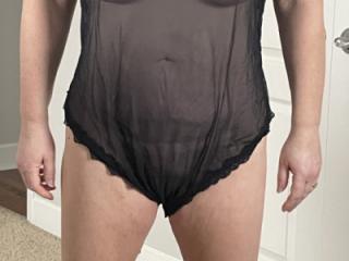 See through black teddy 4 of 7
