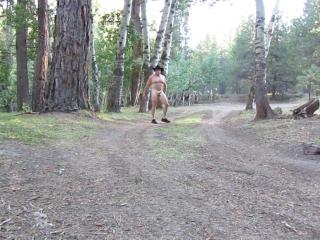 Naked hike near camp