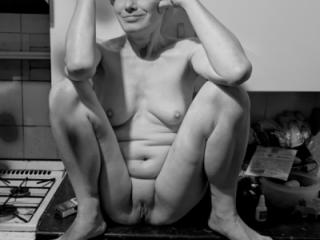 Our naked pics from our kitchen 1 of 18