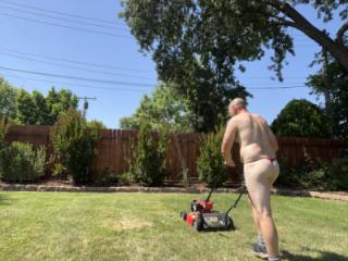 Does anyone else mow in their lace thong 5 of 20