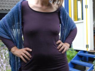 Lisa, pantyhose,, busch, shaved, braless 5 of 19