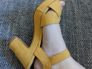 Her new yellow heels