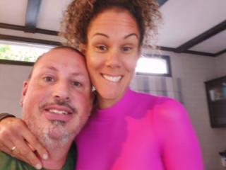 Sheer top with the hubby 6 of 7