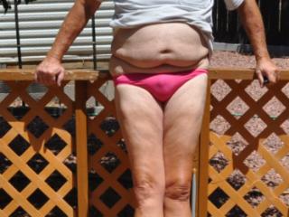Trying on New Panties outside 8 of 11