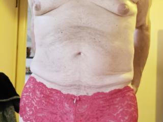 Red lace panties 1 of 7