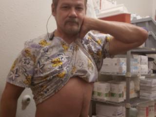 Old guy showing his little muscle 2 of 11
