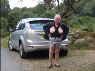 Flashing and naked outdoors 3 of 13