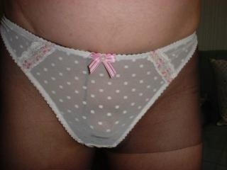 My pretty thong over tights