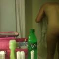 Sexy wife getting out of the shower