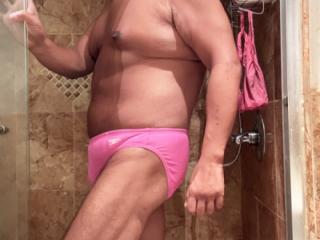 Pink speedo. Would you like to suck me?? 18 of 19