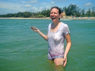 Fun with Shelly at the beach 2 of 17