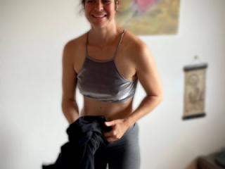 Hotwife is showing up her hard nipples 7 of 8