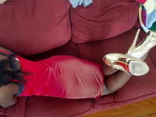 Daddy's ebony princess modeling her new shoes 12 of 16