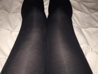 Feeling horny in my tights and white socks