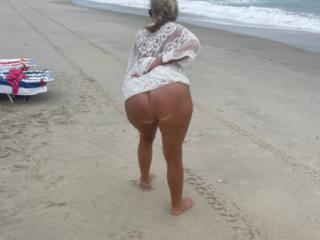 Lady L exposing her self at our beach 16 of 20