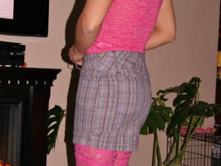 Skirt and pink see thru shirt 12 of 20