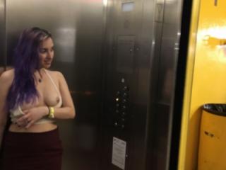 Playful in the elevator ;)