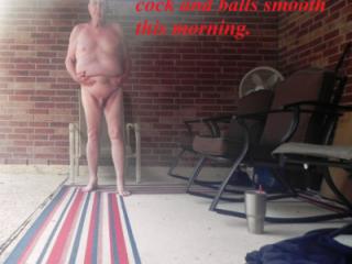 1st Album - 25 Jun 2018 Nude on the Patio before Using My New Red Toy. 1 of 20