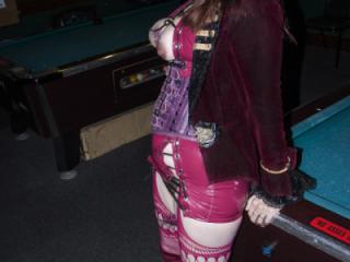 Out on the town last night in my new Peek-a-Boo outfit 13 of 20