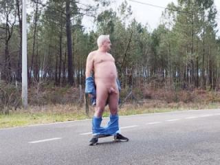 naked man on the road 10 of 12