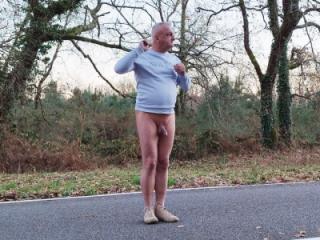 I love getting naked by the side of the road 1 of 9