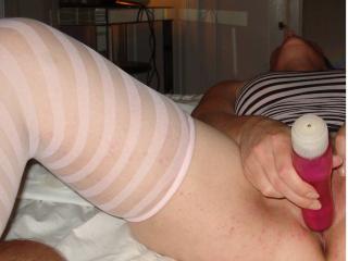 Pink stripe stockings and a toy to match :) 8 of 8