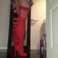 Red riding boots