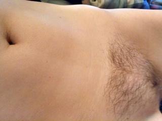 My wifes hairy pussy belly belly button and hairy pits