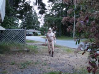 cumming back from my naked walk 2 of 4