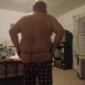 61old crossdressing  in thong and pj ...