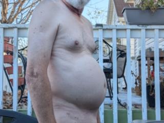 Nude in the backyard 1 of 5