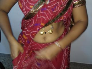 my wife in red saree 1 of 4