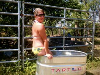 Cooling Off in the Water Trough 7 of 14