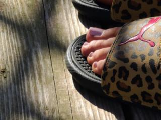 Easter toes on the deck 2 of 6